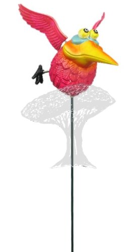 Růžový ptáček na tyčce / CH5454