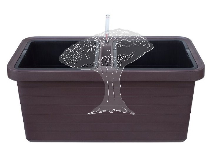 Truhlík samozavlažovací BERBERIS DUO Čokoláda 80cm