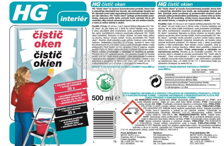 HG 29751 Čistič oken 500ml
