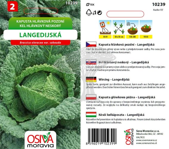 10239 Kapusta poz. Langedijská 0,8g / 1210
