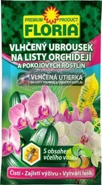 FLORIA Vlhčený ubrousek na listy orchidejí a pokoj. rostlin 6g  - balení 10ks