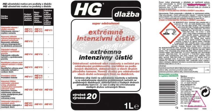 HG 43510 Extrémně intenzivní čistič 1000ml