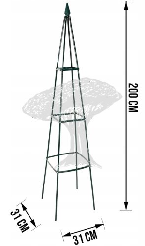 Zahradní pergola Pyramida 31x31x200cm / CH0293