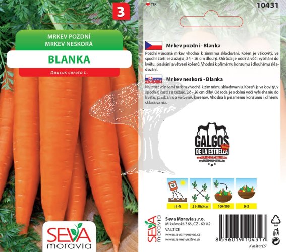 10431 Mrkev pozdní Blanka 3g / 1606