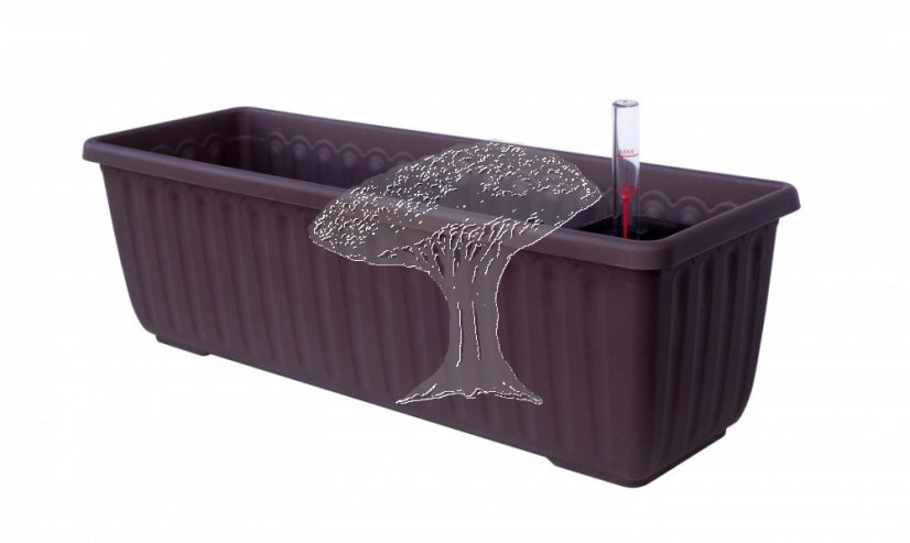 Samozavlažovací truhlík SIESTA Lux 80 cm - Čokoláda