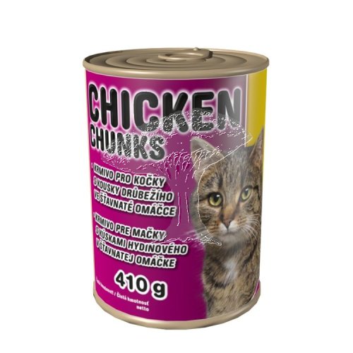 Kuřecí kousky v ochucené omáčce 410g - pro kočky