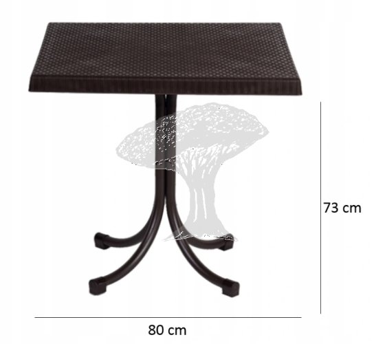 Sestava technoratanového nábytku Stolek + 4 křesla šedá / CH063
