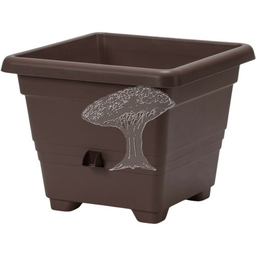 Květináč samozavlažovací Bergamot 40x40cm čokoláda