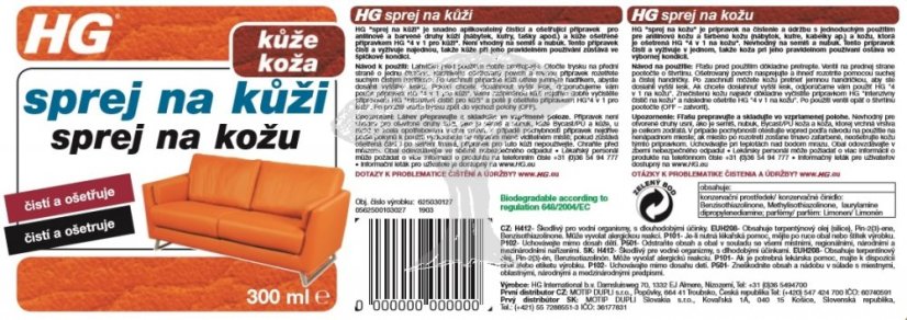HG 62503 Sprej na kůži 300ml