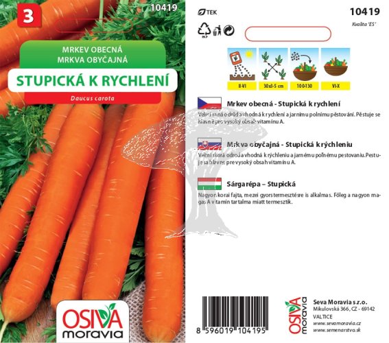 10419 Mrkev Stupická k rychlení 2g / 1511