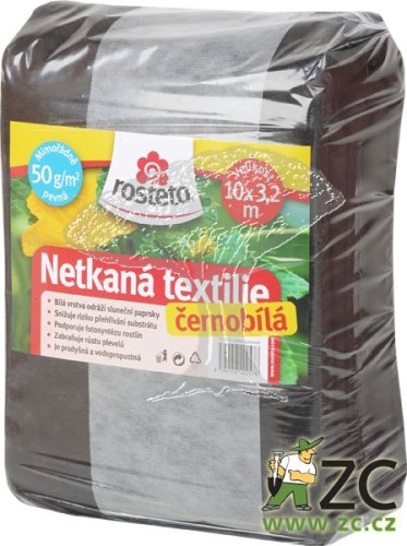 Netkaná textilie černobílá 3,2x10m