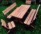 Dřevěná sestava zahradního nábytku 200cm tmavá DUB