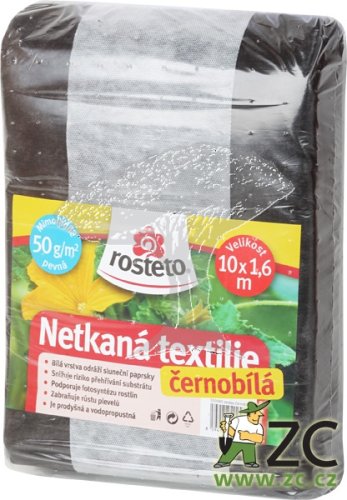 Netkaná textilie černobílá 1,6x10m