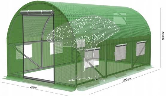 Foliovník segmentový 3x2x2m ZELENÝ/ CH5552