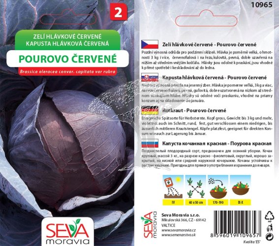 10965 Zelí Pourovo červené 0,8g / 3407