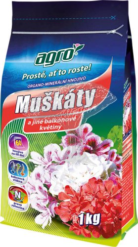 Agro organominerální hnojivo Muškáty 1kg