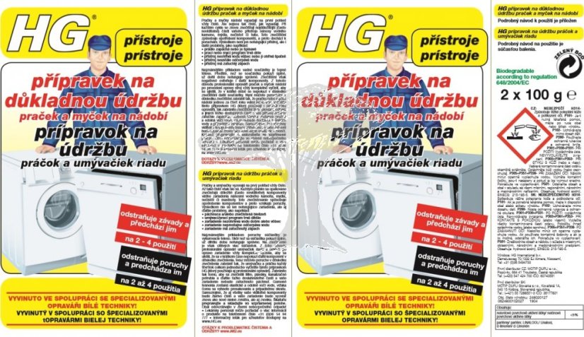 HG 24802 Přípravek na důkladnou údržbu praček a myček na nádobí 200g