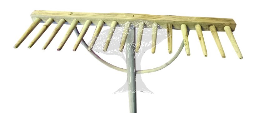 Dřevěné hrábě 150cm / 15kolíků