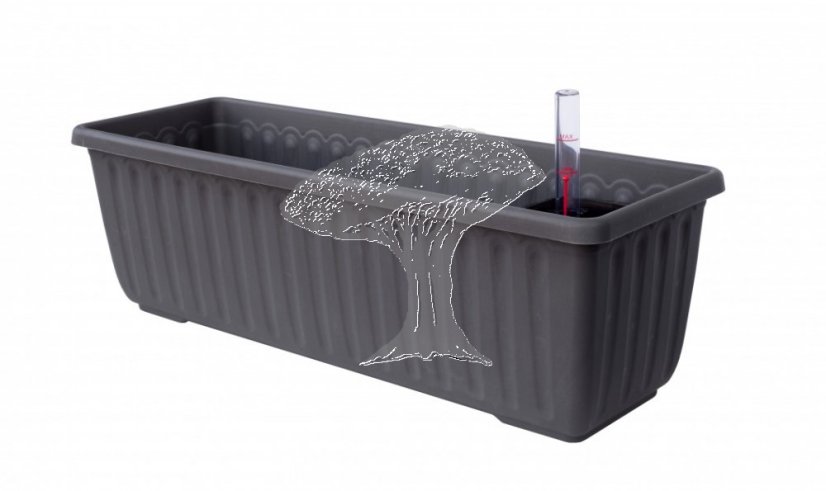 Samozavlažovací truhlík SIESTA Lux 80 cm - Antracit