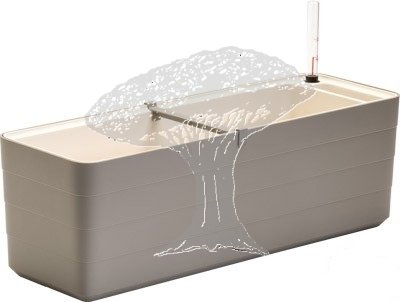 Truhlík Berberis 60 cm Taupe + Slonová kost