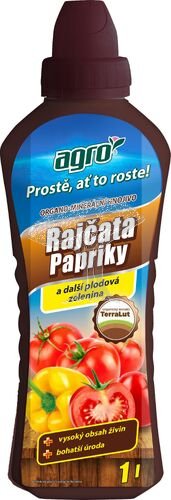 Tekuté organo-minerální hnojivo na rajčata, papriky a okurky 1 l
