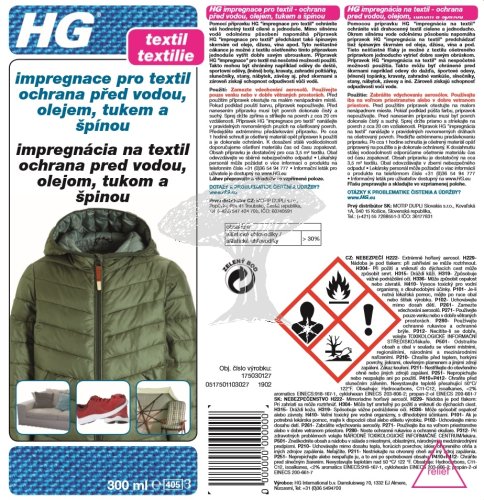 HG 17503 Impregnace pro textil 300ml