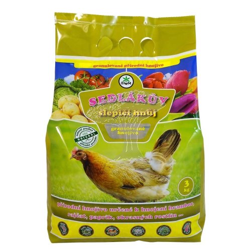 Sedlákův slepičí hnůj granulovaný 3kg