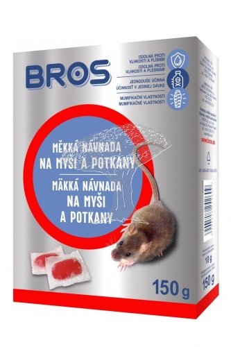 Bros Měkká návnada na myši a potkany 150g