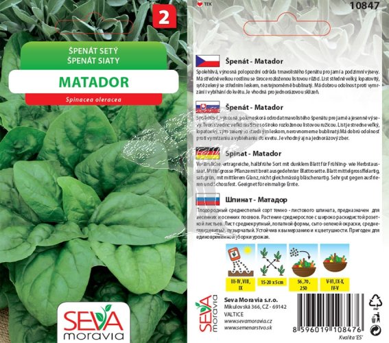 10847 Špenát Matador 8g / 3202