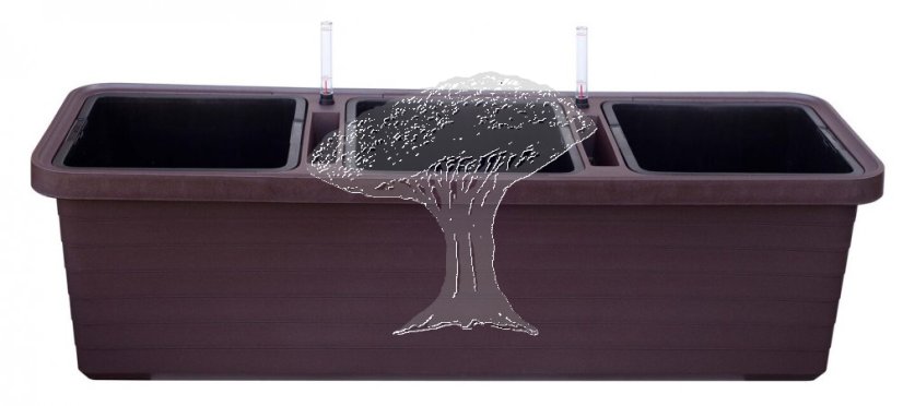 Truhlík samozavlažovací BERBERIS TRIO Čokoláda 117cm