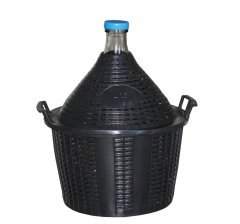 Skleněný demižon 20l v plastovém koši úzké hrdlo / CHVET20S