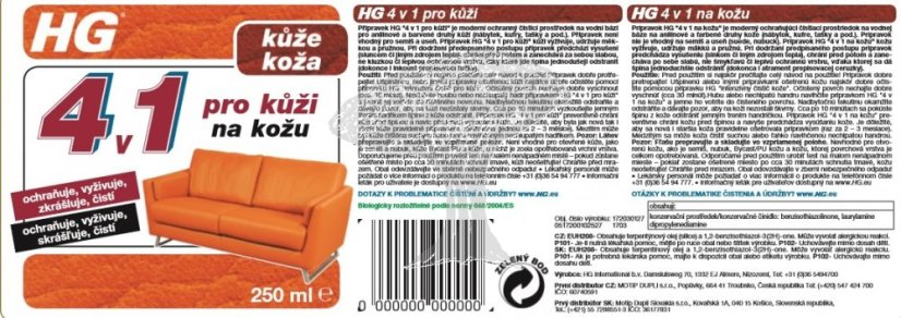 HG 17203 4 v 1 pro kůži 250ml