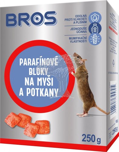 Bros Parafínové bloky na myši a potkany 250g