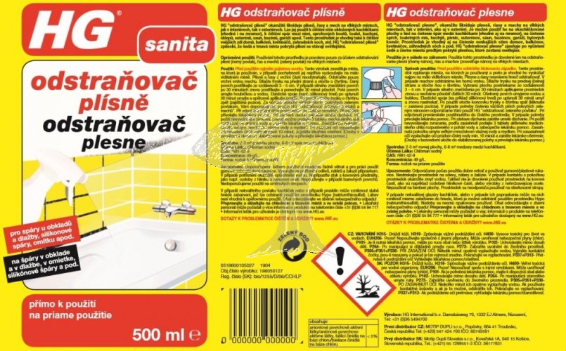 HG 18605 Odstraňovač plísně 500ml