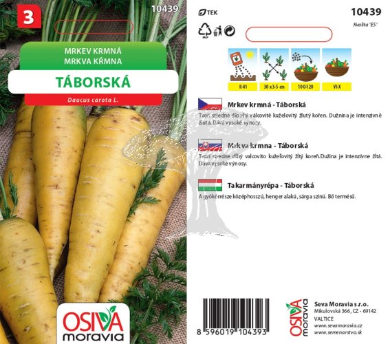 10439 Mrkev krmná Táborská žlutá 3g / 1708