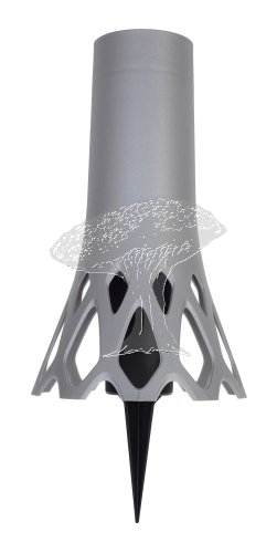 Váza hřbitovní Roseta se zápichem 1,3l stříbrná