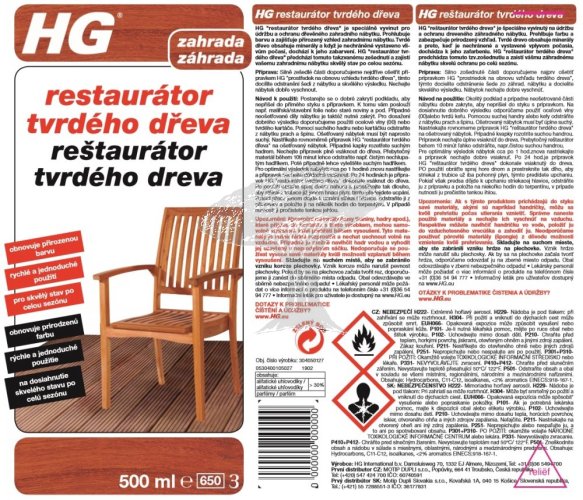 HG 30405 Restaurátor dřevěného zahradního nábytku 500ml