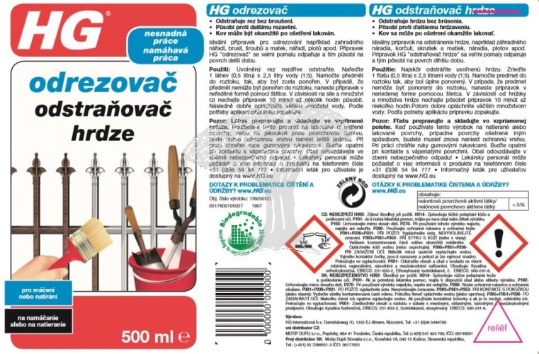 HG 17605 Odrezovač (koncentrát) 500 ml