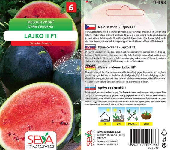 10393 Meloun vodní F1 Lajko II 8s / 1508