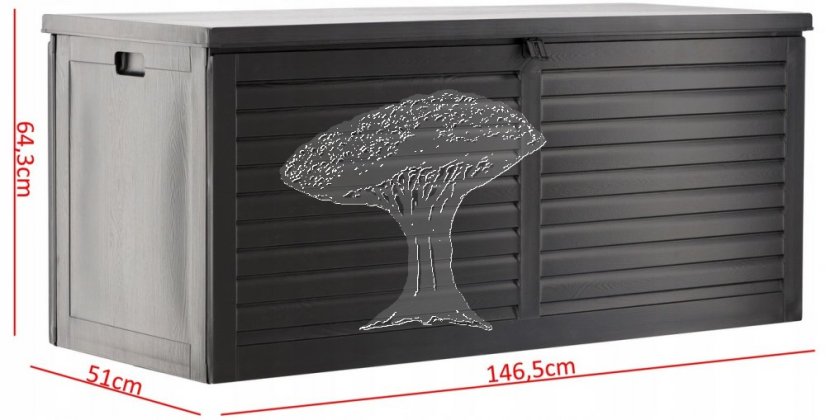 Zahradní box 490l černý / CH5542