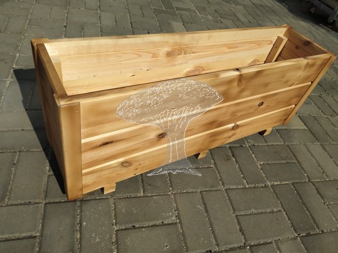 Zahradní dřevěný truhlík 100cm VĚTŠÍ (100x45x30)