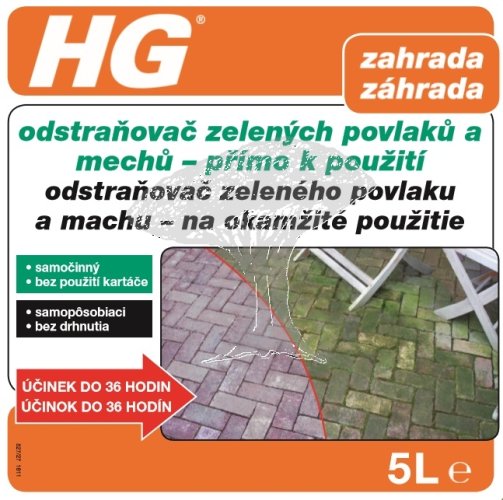 HG 52750 Odstraňovač zelených povlaků a mechů 5L