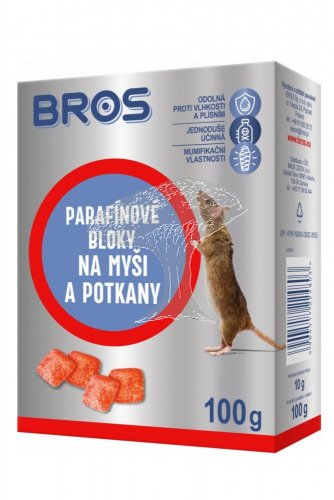 Bros Parafínové bloky na myši a potkany 100g