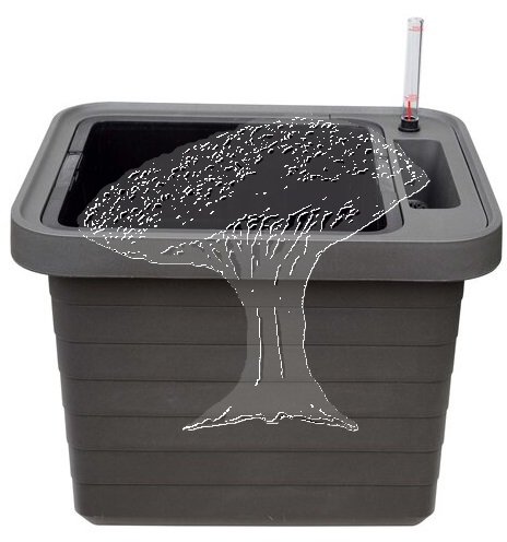 Truhlík samozavlažovací BERBERIS UNO Antracit 45 cm