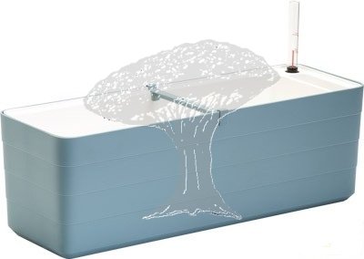 Truhlík Berberis 60 cm Šedomodrá + Bílá